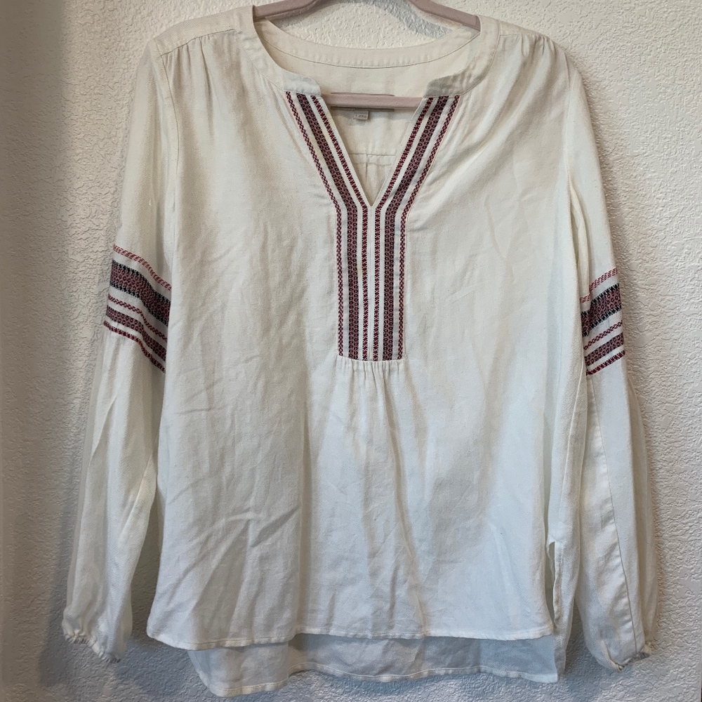 Loft Cream Boho Blouse